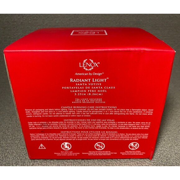 Lenox Santa Votive Candle Holder Porcelain Christmas Holiday - Picture 4 of 10